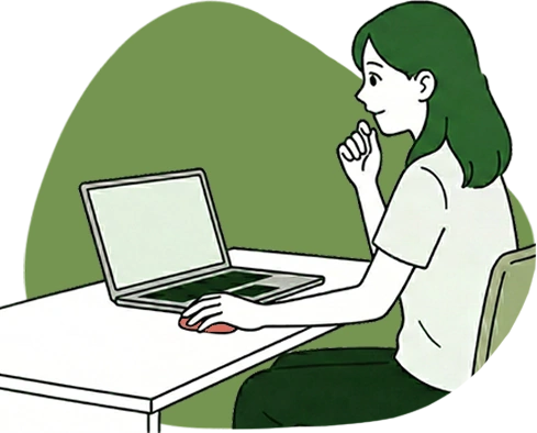 札幌松井こころ相談室 web予約をする女性